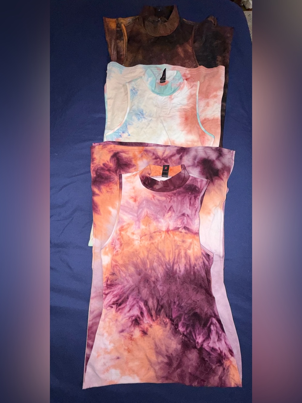 ROMWE THREE PACK of Tie-Dye Sleeveless Midi Dress mixed colors